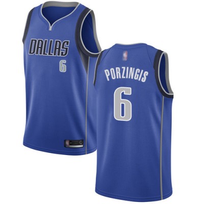 Nike Dallas Mavericks #6 Kristaps Porzingis Royal Youth NBA Swingman Icon Edition Jersey